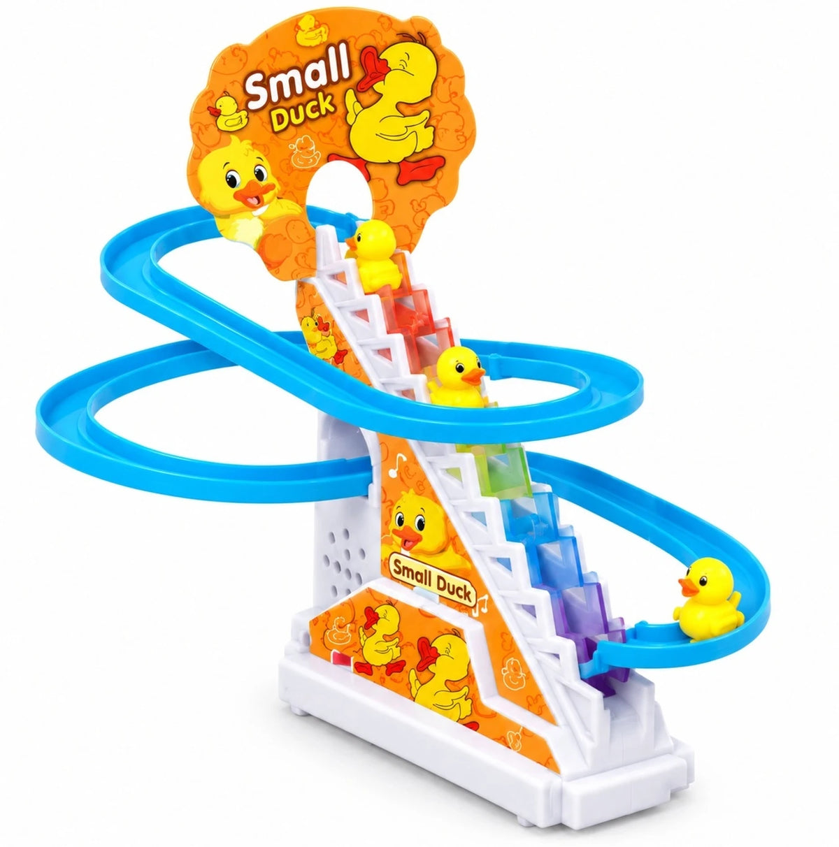 Small Duck Slide Toy | Battery Operated Fun Track Toy for Kids (Yellow)