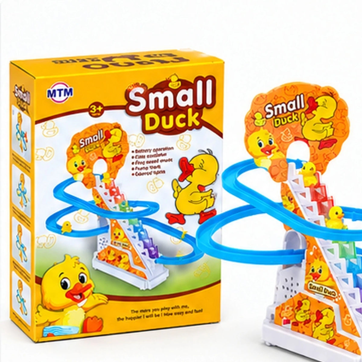 Small Duck Slide Toy | Battery Operated Fun Track Toy for Kids (Yellow)